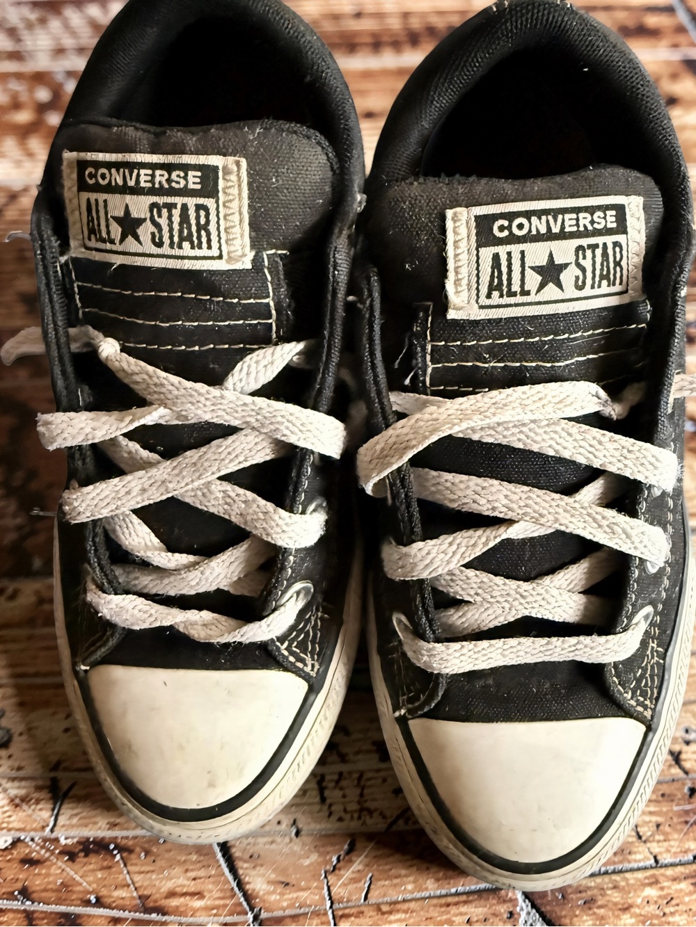 Converse Kids Black and White Low Top Sneakers